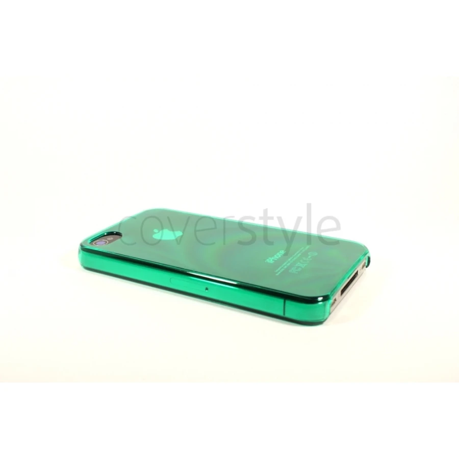 Custodia Plastica Rigida Per IPhone 4/4S - Verde Trasparente 1 Custodia Plastica Rigida Per IPhone 4/4S - Verde Trasparente