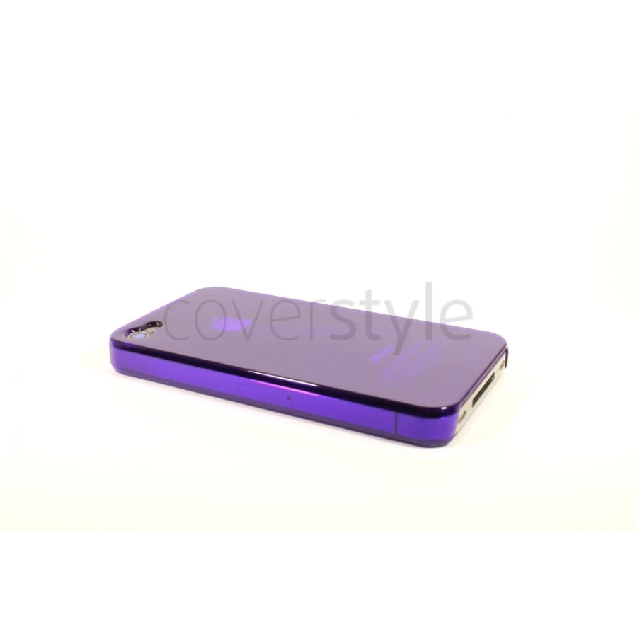 Custodia Plastica Rigida Per IPhone 4/4S - Viola Trasparente 1 Custodia Plastica Rigida Per IPhone 4/4S - Viola Trasparente