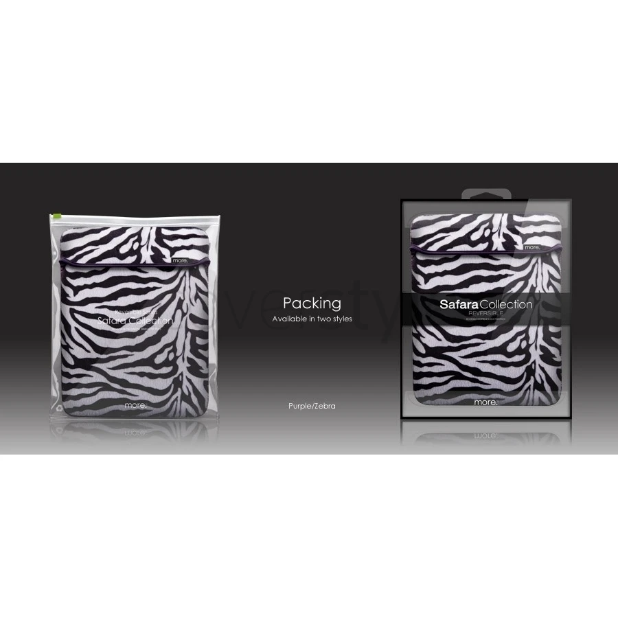 Custodia Reversibile Safara Collection Per IPad/iPad 2/3/4 - Viola/Zebrato 3 Custodia Reversibile Safara Collection Per IPad/iPad 2/3/4 - Viola/Zebrato - immagine 3