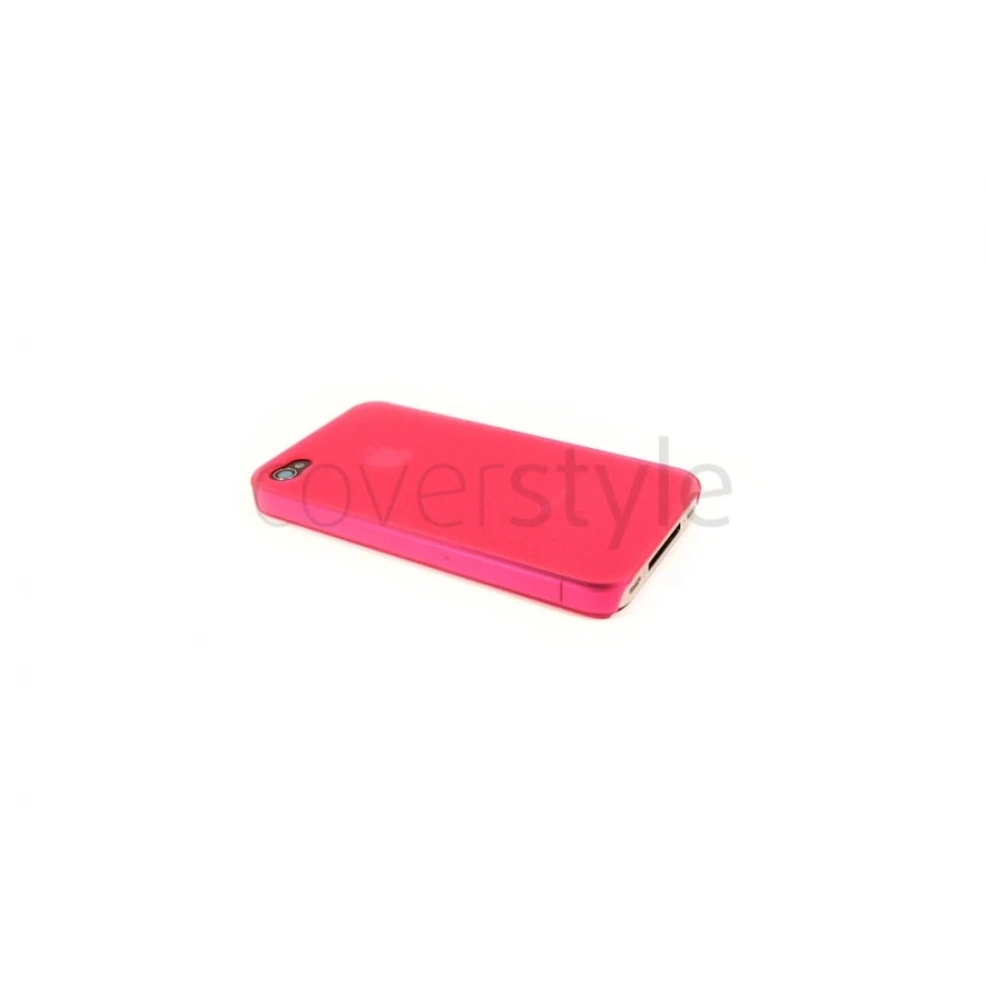 Custodia Rigida Opaca Per IPhone 4/4S - Rosa Trasparente 2 Custodia Rigida Opaca Per IPhone 4/4S - Rosa Trasparente - immagine 2