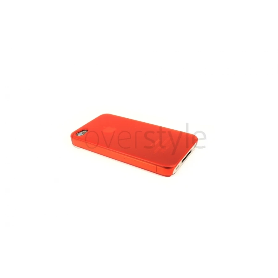 Custodia Rigida Opaca Per IPhone 4/4S - Rosso Trasparente 1 Custodia Rigida Opaca Per IPhone 4/4S - Rosso Trasparente