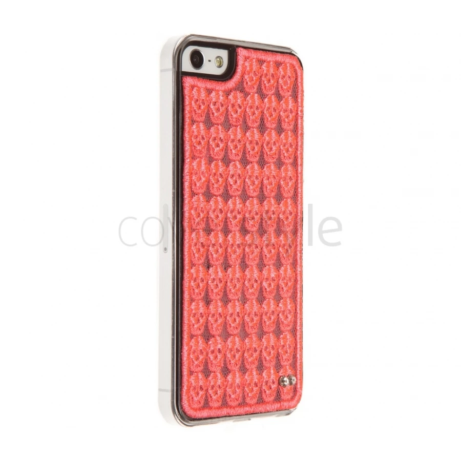 Custodia Teschi In Tessuto Macramè Per IPhone 5/5S - Rosa 1 Custodia Teschi In Tessuto Macramè Per IPhone 5/5S - Rosa