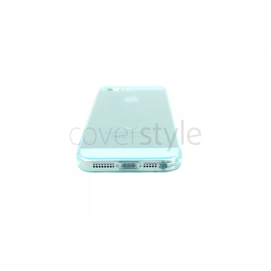 Custodia Ultra Sottile Flessibile Trasparente Anti-Polvere Per IPhone 5/5S - Azzurro 3 Custodia Ultra Sottile Flessibile Trasparente Anti-Polvere Per IPhone 5/5S - Azzurro - immagine 3