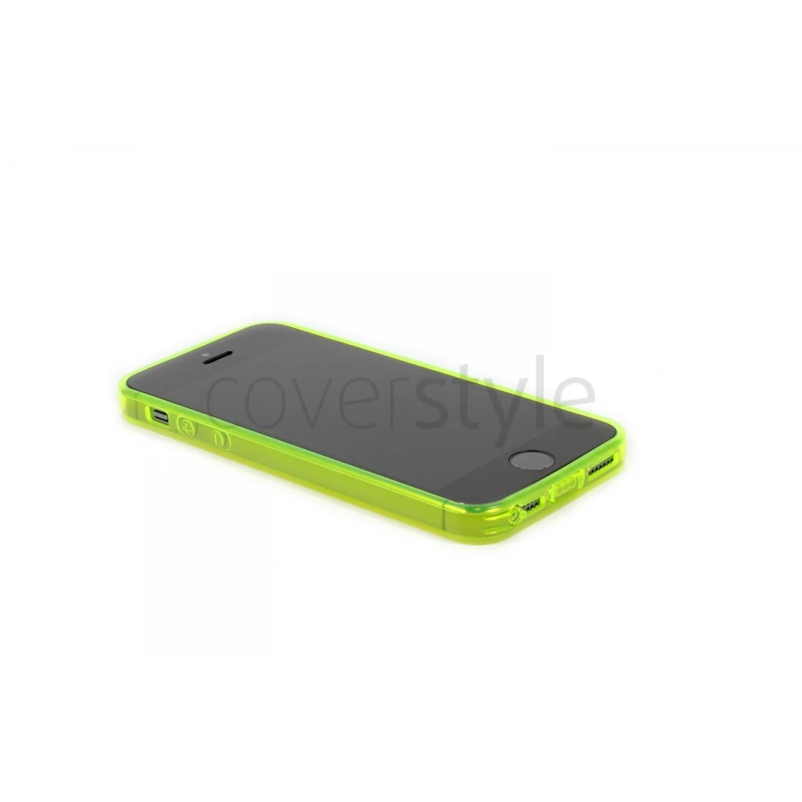 Custodia Ultra Sottile Flessibile Trasparente Anti-Polvere Per IPhone 5/5S - Giallo 2 Custodia Ultra Sottile Flessibile Trasparente Anti-Polvere Per IPhone 5/5S - Giallo - immagine 2