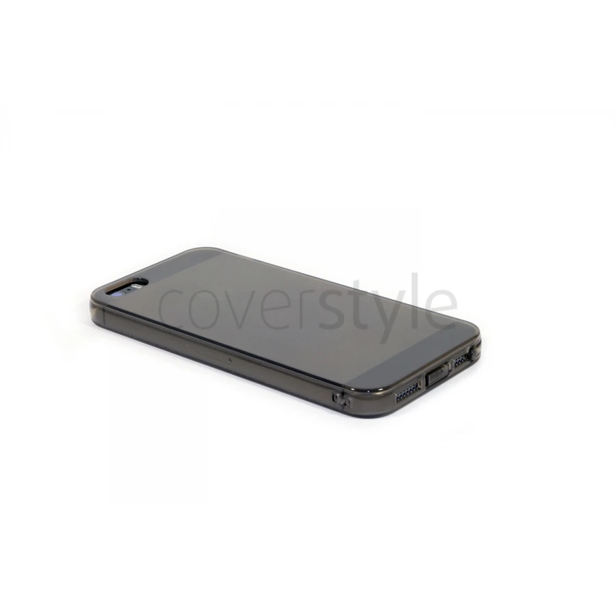 Custodia Ultra Sottile Flessibile Trasparente Anti-Polvere Per IPhone 5/5S - Nero 1 Custodia Ultra Sottile Flessibile Trasparente Anti-Polvere Per IPhone 5/5S - Nero