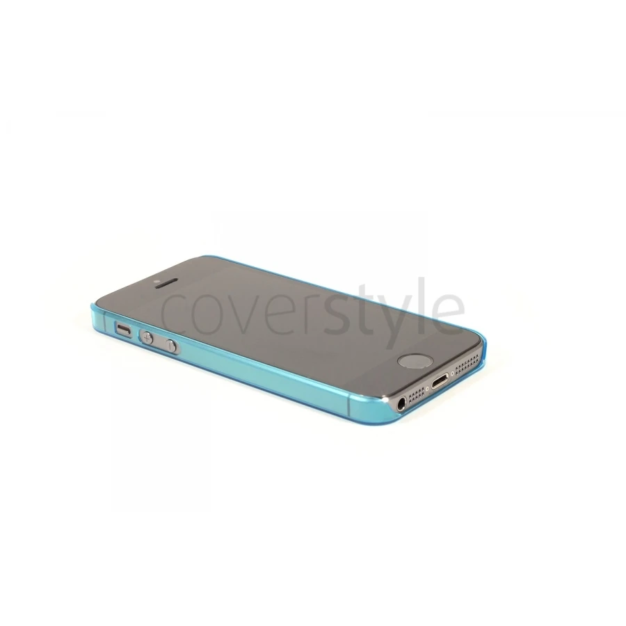 Custodia Ultra Sottile Trasparente Per IPhone 5/5S - Azzurro 2 Custodia Ultra Sottile Trasparente Per IPhone 5/5S - Azzurro - immagine 2