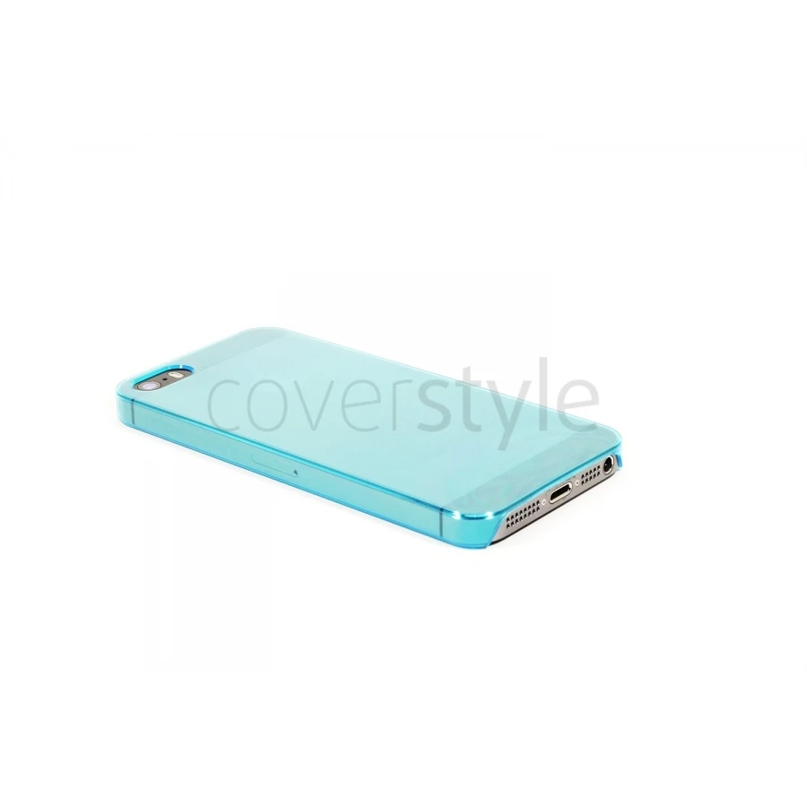 Custodia Ultra Sottile Trasparente Per IPhone 5/5S - Azzurro 1 Custodia Ultra Sottile Trasparente Per IPhone 5/5S - Azzurro