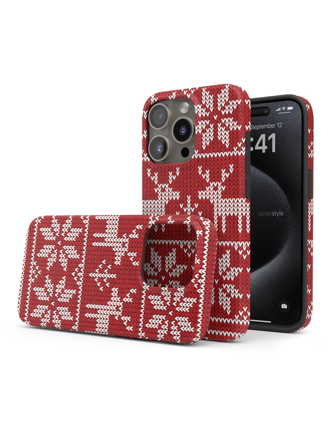 DesignFlex® - Custodia In TPU Flessibile Opaco Per IPhone 15 Pro - Natale 1 DesignFlex® - Custodia In TPU Flessibile Opaco Per IPhone 15 Pro - Natale