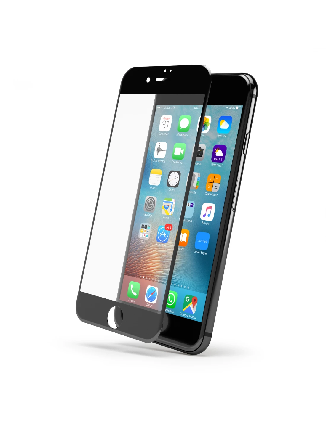 HyperGlass 3D 0.3 - Pellicola TOTALE In Vetro Temperato Qualità A+ Per IPhone 6/6S (4.7") - Nero 2 HyperGlass 3D 0.3 - Pellicola TOTALE In Vetro Temperato Qualità A+ Per IPhone 6/6S (4.7") - Nero - immagine 2