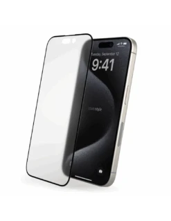 Cover Style Negozio -Cover Style Negozio hyperglass 3d mat pellicola opaca in vetro temperato 3d per iphone 15 pro max nero 1