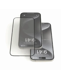 HyperGlass 3D MAT® - Pellicola OPACA In Vetro Temperato 3D Per IPhone 15 Pro - Nero 9 HyperGlass 3D MAT® - Pellicola OPACA In Vetro Temperato 3D Per IPhone 15 Pro - Nero -Cover Style Negozio hyperglass 3d mat pellicola opaca in vetro temperato 3d per iphone 15 pro nero 2