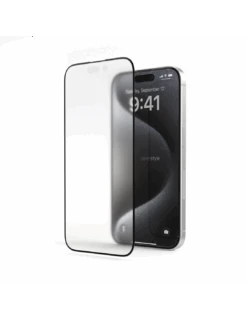 HyperGlass 3D MAT® - Pellicola OPACA In Vetro Temperato 3D Per IPhone 15 Pro - Nero