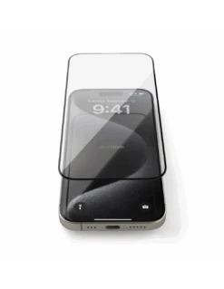 HyperGlass 3D® - Pellicola In Vetro Temperato 3D Per IPhone 15 Pro Max - Nero -Cover Style Negozio hyperglass 3d pellicola in vetro temperato 3d per iphone 15 pro max nero 4