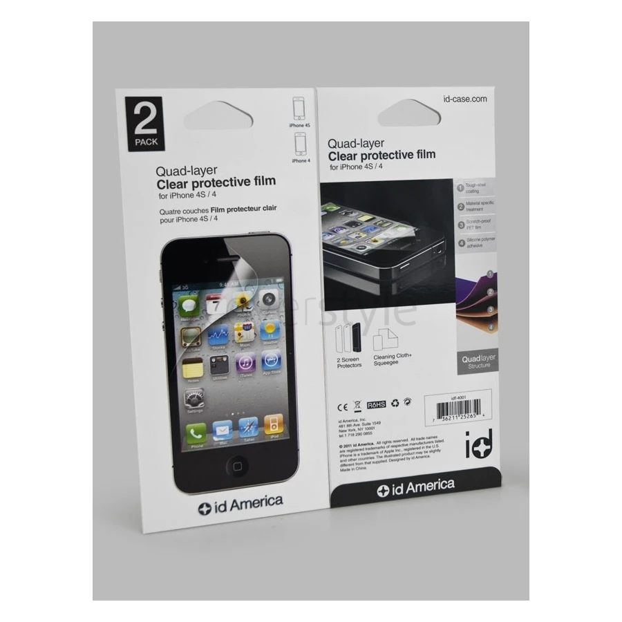 Id America - 2x Pellicola Opaca Anti-Riflesso Alta Qualità Per IPhone 4/4S 3 Id America - 2x Pellicola Opaca Anti-Riflesso Alta Qualità Per IPhone 4/4S - immagine 3