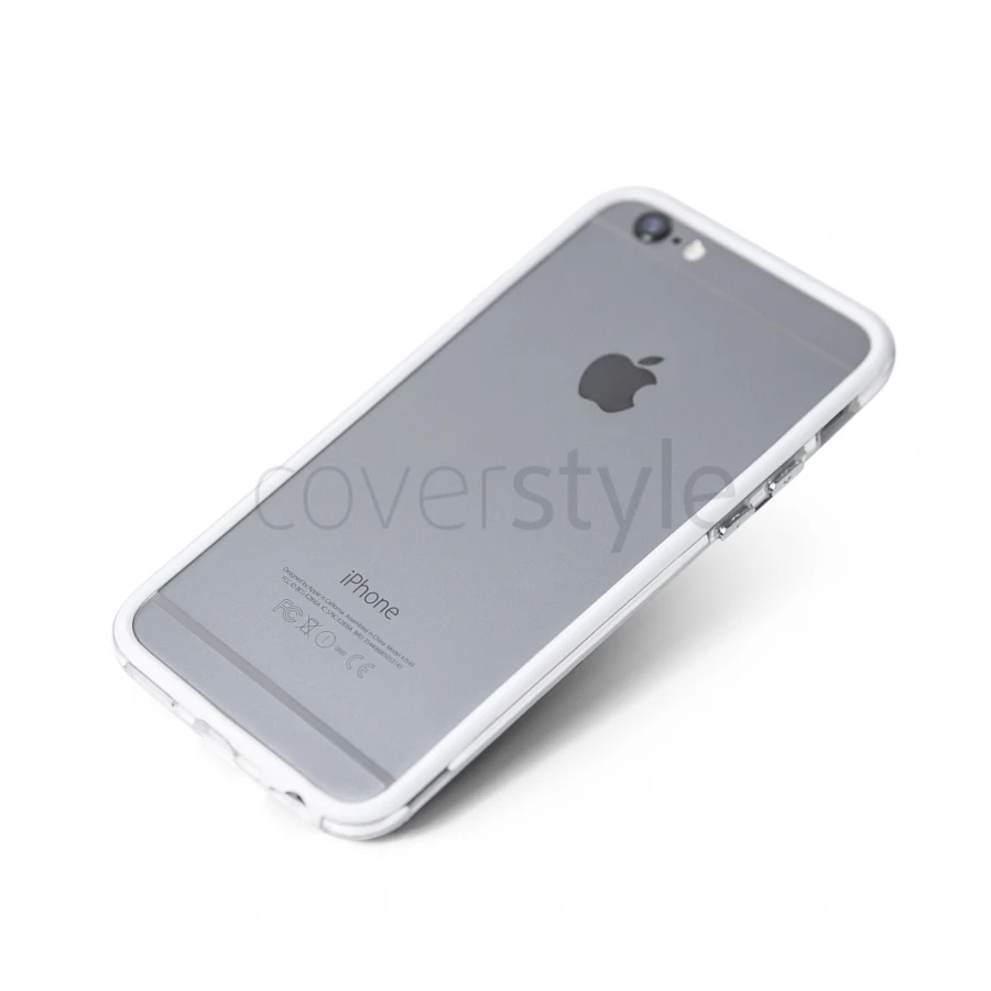 Id America - Band Bumper Per IPhone 6 (4.7") - Bianco E Trasparente 2 Id America - Band Bumper Per IPhone 6 (4.7") - Bianco E Trasparente - immagine 2