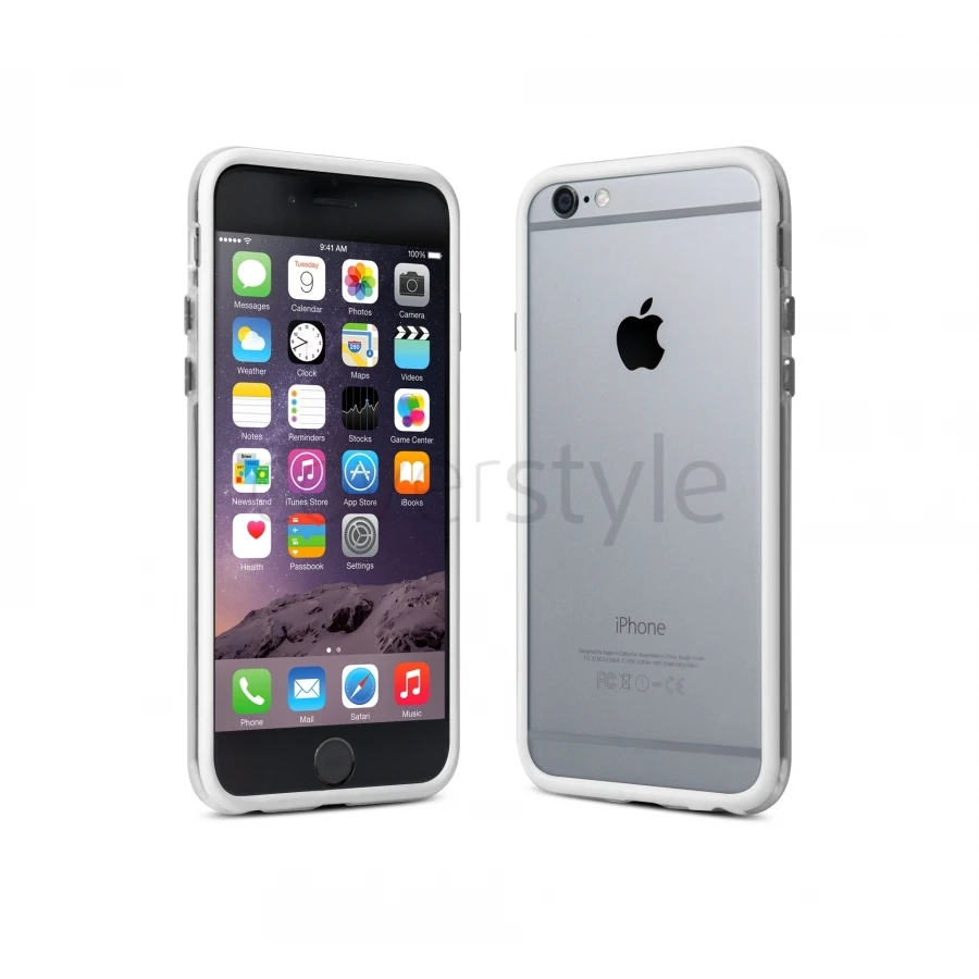Id America - Band Bumper Per IPhone 6 (4.7") - Bianco E Trasparente 1 Id America - Band Bumper Per IPhone 6 (4.7") - Bianco E Trasparente