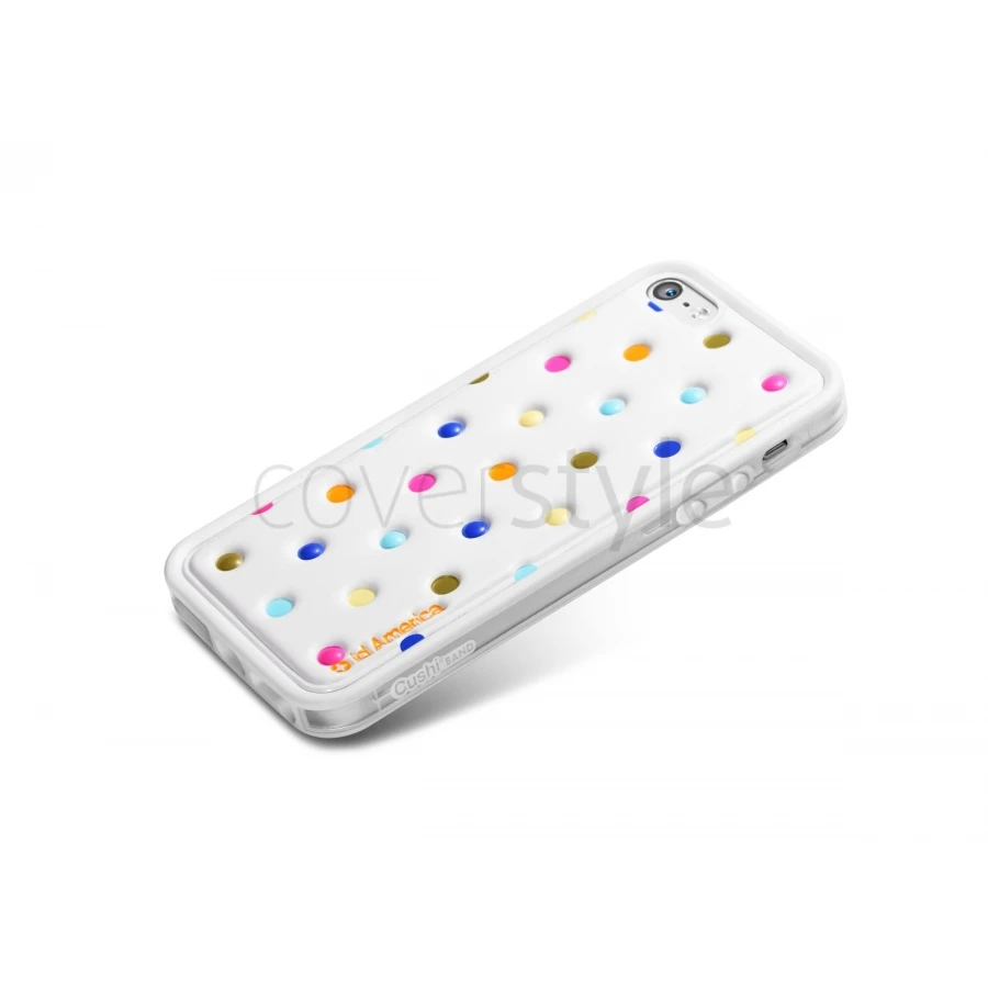 Id America - Bumper + Cushi Plus Dot Per IPhone 5/5S - Bianco 2 Id America - Bumper + Cushi Plus Dot Per IPhone 5/5S - Bianco - immagine 2