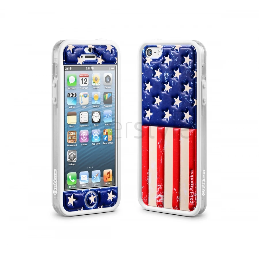 Id America - Bumper + Cushi Plus Flag Per IPhone 5/5S - USA 1 Id America - Bumper + Cushi Plus Flag Per IPhone 5/5S - USA
