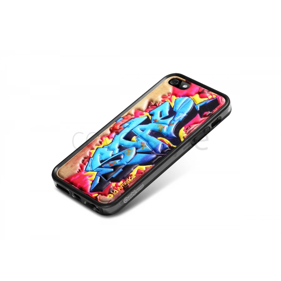Id America - Bumper + Cushi Plus Graffiti Per IPhone 5/5S - Blu 2 Id America - Bumper + Cushi Plus Graffiti Per IPhone 5/5S - Blu - immagine 2