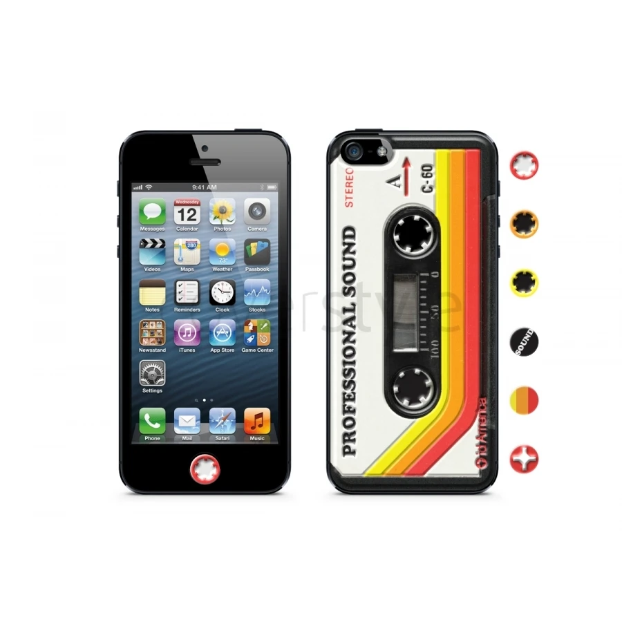 Id America - Skin Cushi Cassette Per IPhone 5/5S - Rosso 1 Id America - Skin Cushi Cassette Per IPhone 5/5S - Rosso