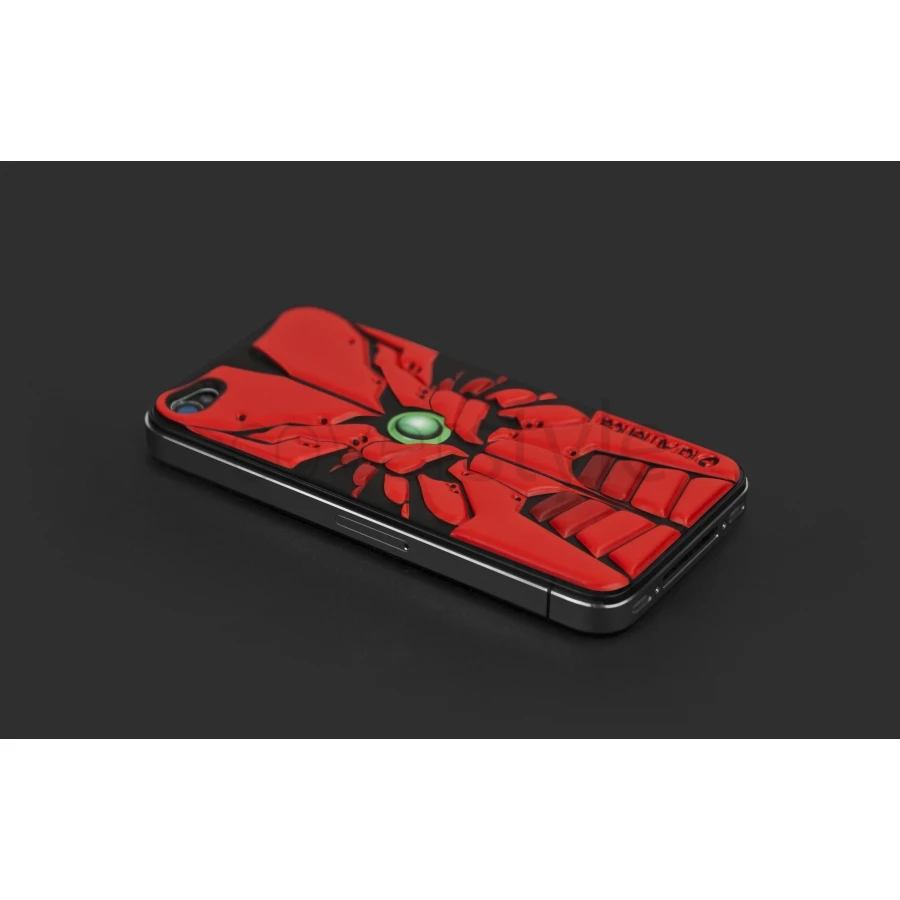 Id America - Skin Cushi Robotics Per IPhone 4/4S - Red 2 Id America - Skin Cushi Robotics Per IPhone 4/4S - Red - immagine 2