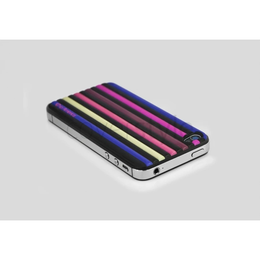 Id America - Skin Cushi Stripe Per IPhone 4/4S - Jazz Purple 2 Id America - Skin Cushi Stripe Per IPhone 4/4S - Jazz Purple - immagine 2