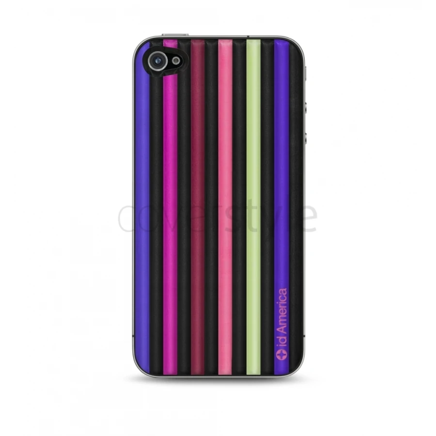 Id America - Skin Cushi Stripe Per IPhone 4/4S - Jazz Purple 3 Id America - Skin Cushi Stripe Per IPhone 4/4S - Jazz Purple - immagine 3