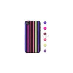 Id America - Skin Cushi Stripe Per IPhone 4/4S - Jazz Purple