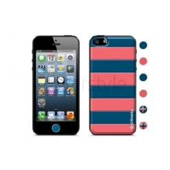Id America - Skin Cushi Stripe Per IPhone 5/5S - Navy