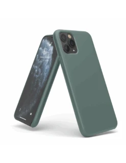 LiquidSoft® - Cover In Silicone Soft-Touch + Microfibra Per IPhone 11 (6.1") - Verde Notte -Cover Style Negozio liquidsoft cover in silicone soft touch microfibra per iphone 11 6 1 verde notte 2