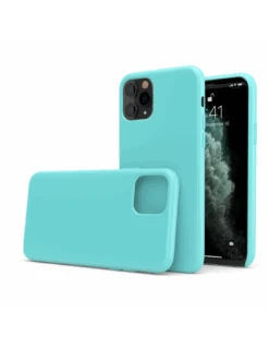 LiquidSoft® - Cover In Silicone Soft-Touch + Microfibra Per IPhone 11 Pro - Azzurro