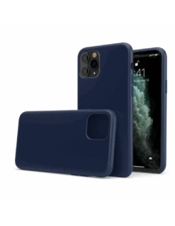 LiquidSoft® - Cover In Silicone Soft-Touch + Microfibra Per IPhone 11 Pro - Blu Notte