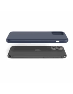 LiquidSoft® - Cover In Silicone Soft-Touch + Microfibra Per IPhone 11 Pro - Blu Notte -Cover Style Negozio liquidsoft cover in silicone soft touch microfibra per iphone 11 pro blu notte 3