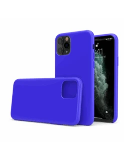 LiquidSoft® - Cover In Silicone Soft-Touch + Microfibra Per IPhone 11 Pro - Blu Vivido