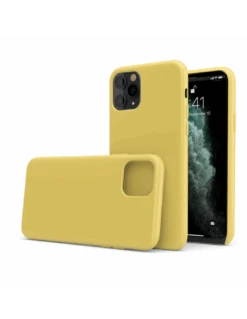 LiquidSoft® - Cover In Silicone Soft-Touch + Microfibra Per IPhone 11 Pro - Giallo