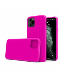LiquidSoft® - Cover In Silicone Soft-Touch + Microfibra Per IPhone 11 Pro Max (6.5") - Fucsia