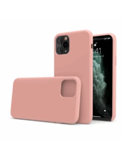 LiquidSoft® - Cover In Silicone Soft-Touch + Microfibra Per IPhone 11 Pro - Rosa Scuro