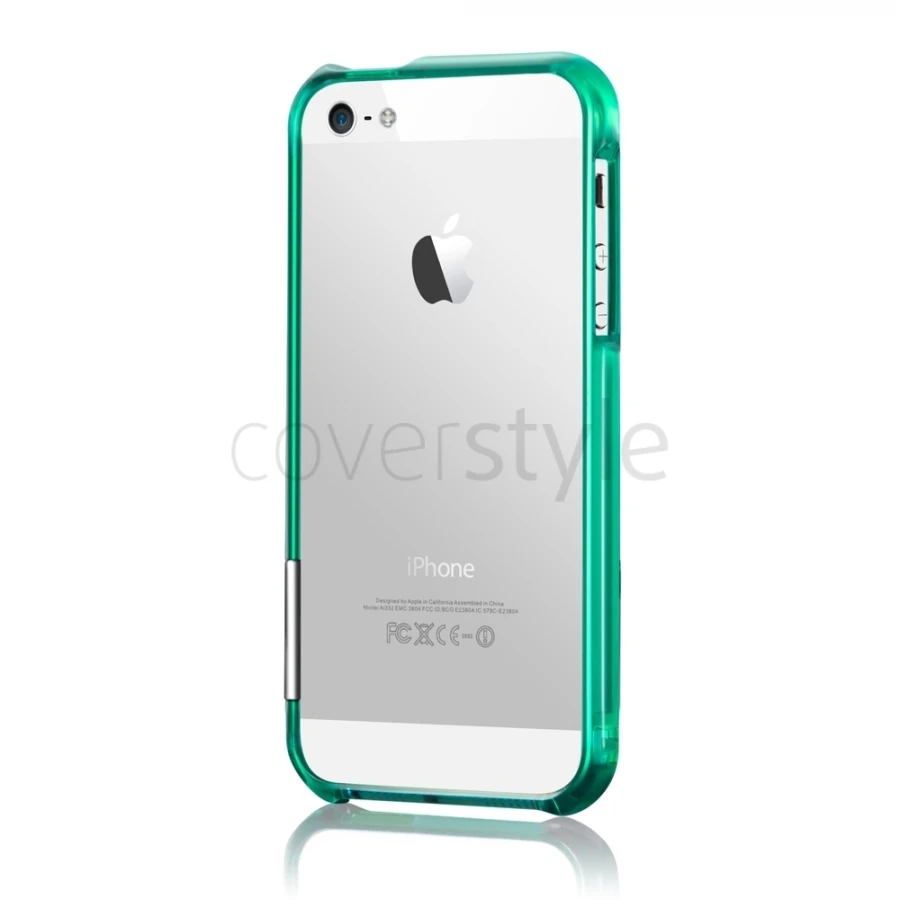 More - Bumper Color Gem Lucent Per IPhone 5/5S - Emerald (Verde) 2 More - Bumper Color Gem Lucent Per IPhone 5/5S - Emerald (Verde) - immagine 2