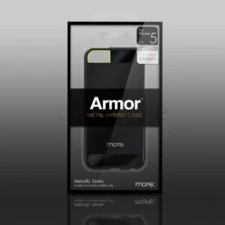 More - Custodia Armor Metal Hybrid Per IPhone 5/5S - Nero/Giallo Neon -Cover Style Negozio more custodia armor metal hybrid per iphone 5 5s nerogiallo neon 3