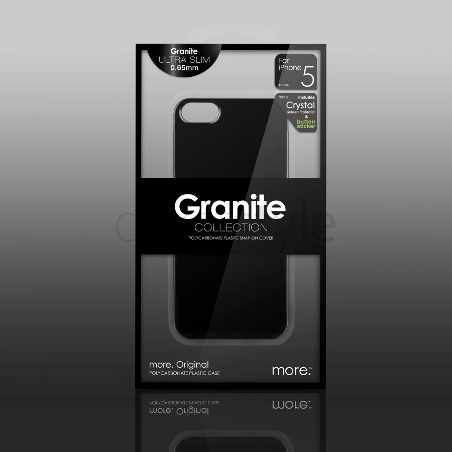 More - Custodia Granite Ultra Sottile Per IPhone 5/5S - Nero 3 More - Custodia Granite Ultra Sottile Per IPhone 5/5S - Nero - immagine 3