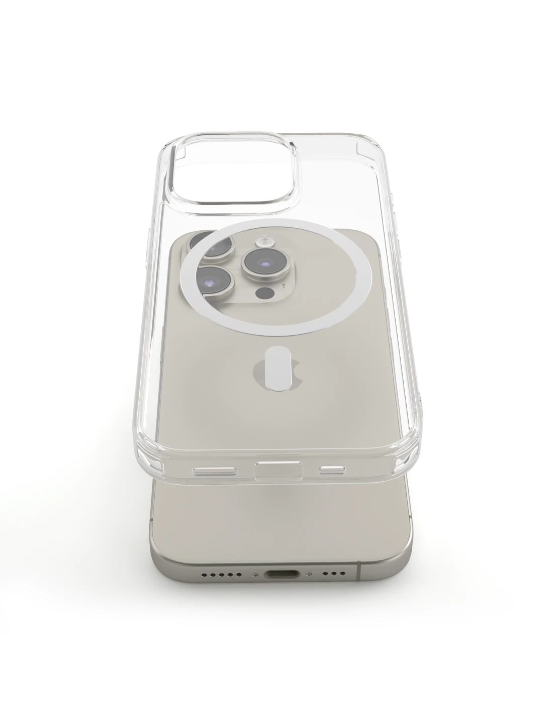 UltraFlex PRO® - Custodia TPU+PC Antiurto + Supporto MagSafe® Per IPhone 15 Pro - Trasparente 6 UltraFlex PRO® - Custodia TPU+PC Antiurto + Supporto MagSafe® Per IPhone 15 Pro - Trasparente - immagine 6