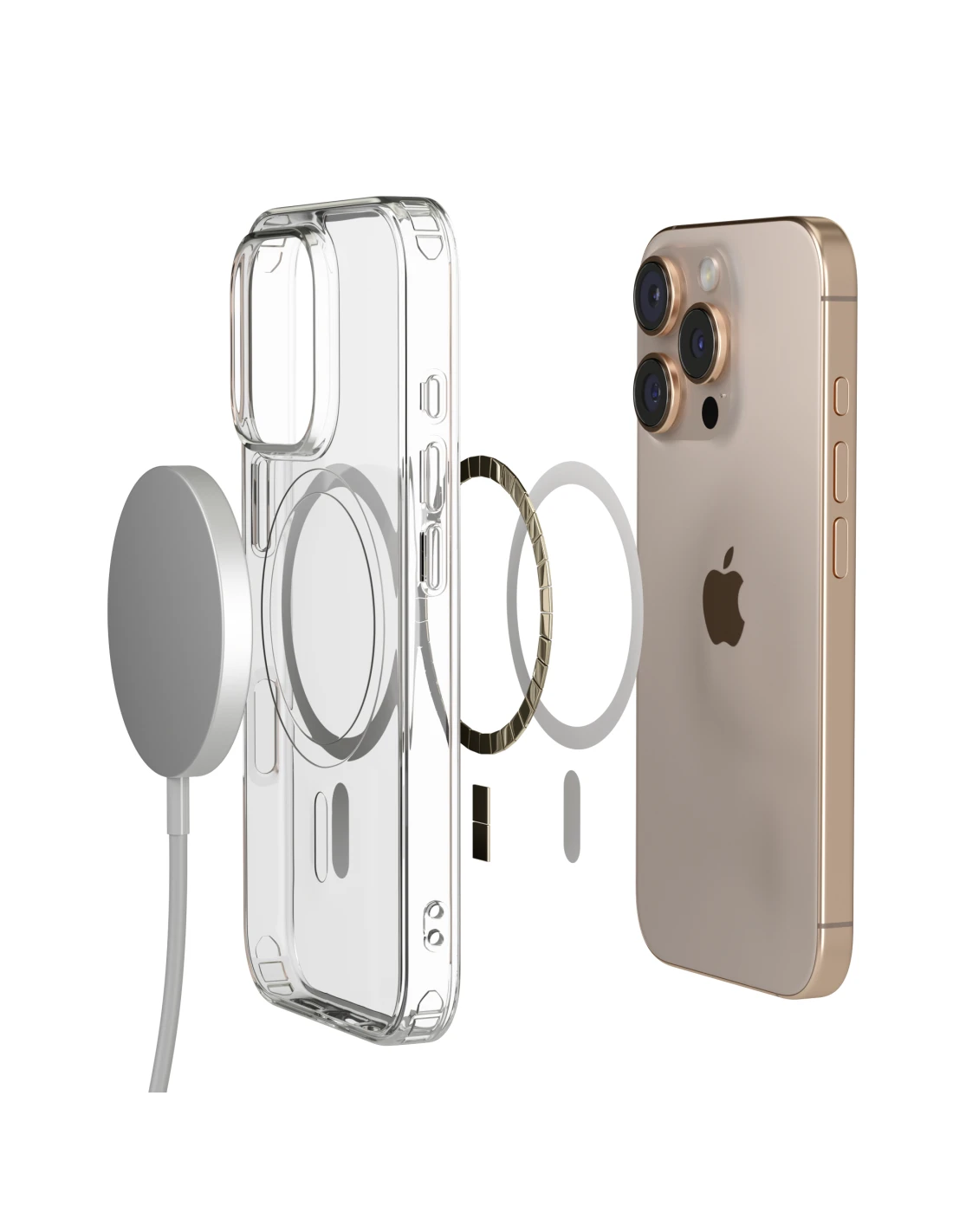 UltraFlex PRO® - Custodia TPU+PC Antiurto + Supporto MagSafe® Per IPhone 16 Pro - Trasparente 2 UltraFlex PRO® - Custodia TPU+PC Antiurto + Supporto MagSafe® Per IPhone 16 Pro - Trasparente - immagine 2