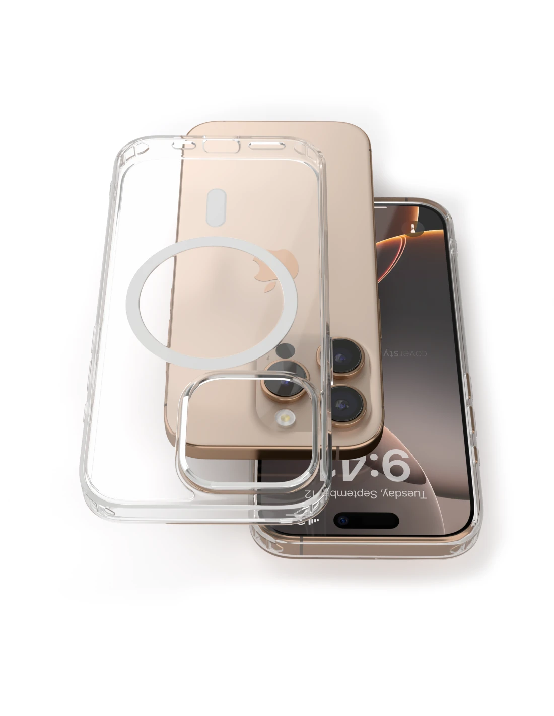 UltraFlex PRO® - Custodia TPU+PC Antiurto + Supporto MagSafe® Per IPhone 16 Pro - Trasparente 4 UltraFlex PRO® - Custodia TPU+PC Antiurto + Supporto MagSafe® Per IPhone 16 Pro - Trasparente - immagine 4