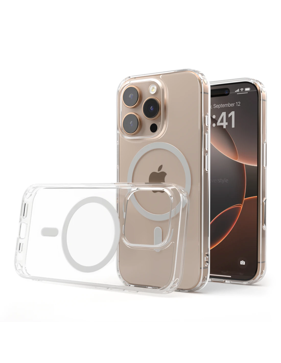 UltraFlex PRO® - Custodia TPU+PC Antiurto + Supporto MagSafe® Per IPhone 16 Pro - Trasparente 1 UltraFlex PRO® - Custodia TPU+PC Antiurto + Supporto MagSafe® Per IPhone 16 Pro - Trasparente