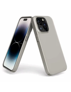 UltraSoft® - Custodia Policarbonato Opaco Soft-Touch Per IPhone 14 Pro Max - Titanio Naturale