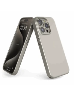 Cover Style Negozio -Cover Style Negozio ultrasoft custodia policarbonato opaco soft touch per iphone 15 pro max titanio naturale 1