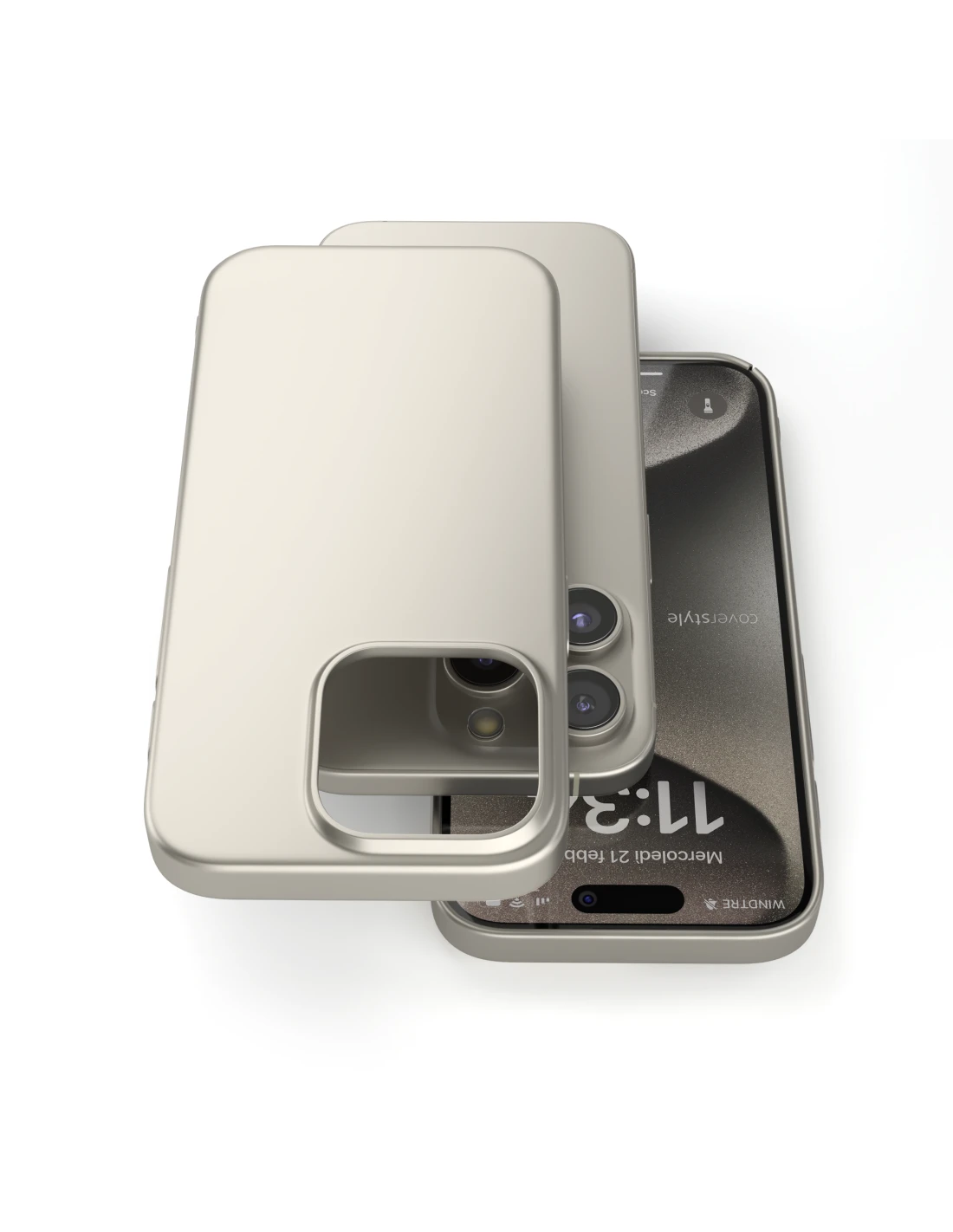 UltraSoft® - Custodia Policarbonato Opaco Soft-Touch Per IPhone 15 Pro Max - Titanio Naturale 3 UltraSoft® - Custodia Policarbonato Opaco Soft-Touch Per IPhone 15 Pro Max - Titanio Naturale - immagine 3