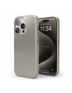 UltraSoft® - Custodia Policarbonato Opaco Soft-Touch Per IPhone 15 Pro - Titanio Naturale -Cover Style Negozio ultrasoft custodia policarbonato opaco soft touch per iphone 15 pro titanio naturale 2