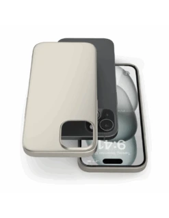 UltraSoft® - Custodia Policarbonato Opaco Soft-Touch Per IPhone 15 - Titanio Naturale -Cover Style Negozio ultrasoft custodia policarbonato opaco soft touch per iphone 15 titanio naturale 2